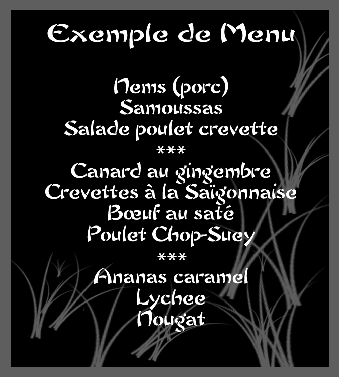 exemple de menu